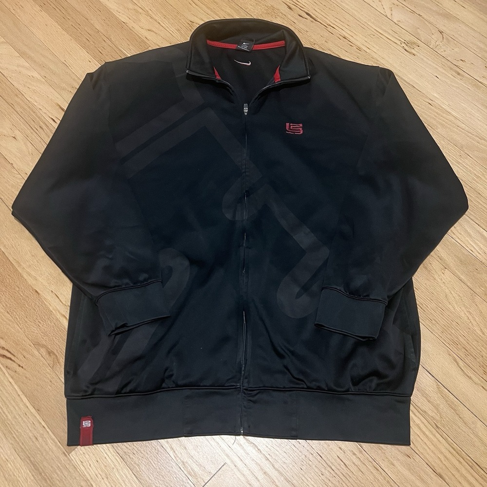 Vintage LeBron James Nike Sweater Mens XL Black‎ Full Zip Y2K Streetwear LJ23
